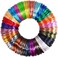 MIKA3D 25 Colors Silk Shiny PLA Filament Sample Pack, Each Color 4 Meter Length, Total 100m 3D Printer 3D Pen Material Refill, with Extra Gift 2 Finger Caps.