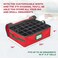 HOLDN&rsquo; STORAGE Underbed Christmas Ornament Storage Container Box with Dividers - Convenient Durable 2 Individual Removable Trays Fits Up to 48-3&rdquo; Ornaments, Red.
