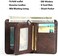 MANBANG Mens Wallet Zipper Genuine Leather RFID Card Holders Cowhide Zip Coin Pocket Bifold wallets for men Brown(anti-theft brush.
