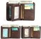 MANBANG Mens Wallet Zipper Genuine Leather RFID Card Holders Cowhide Zip Coin Pocket Bifold wallets for men Brown(anti-theft brush.