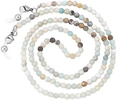 KAI Top Eyeglasses Chain Sunglasses Chain Fashion Natural Stone Beaded Mask Lanyard Chain Face Mask Holder Chain for Women,ite.