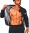 NINGMI Sauna Suit for Men Sweat - Long Sleeve Shirt Jacket Workout Body Shaper Zipper Top Slimming Fitness Trainer Gym.