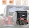 ALL-TOP Spare Tire Trash Bag, Heavy Duty Truck Tailgate Trash Bag, Cargo Storage Bag for Jeep, Truck, SUV or Car, Fit up to 40'' Tire (Carbon Black.