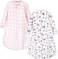 Hudson Baby Unisex Baby Premium Quilted Long Sleeve Sleeping Bag and Wearable Blanket, Winter Forest 2-Pack, 6-12 Months.