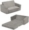 Delta Children Serta Perfect Extra Wide Convertible Sofa to Lounger, Comfy 2-in-1 Flip Open Couch/Sleeper for Kids, Grey.