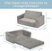 Delta Children Serta Perfect Extra Wide Convertible Sofa to Lounger, Comfy 2-in-1 Flip Open Couch/Sleeper for Kids, Grey.