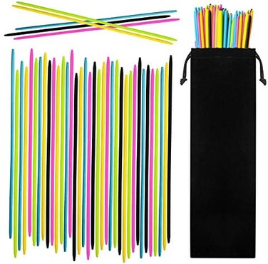CODOHI 90PCS Bamboo Pick Up Sticks Bamboo Classic Game 7. 5 Inch Long Pick-up-Sticks Fun Family Game - Nostalgic Games.