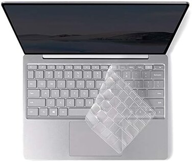 ProElife Keyboard Cover Skin for 2021 2020 Microsoft Surface Laptop Go 12. 4"2022 Surface Laptop Go 2 12. 4 inch with Fingerprint Power Button Ultra Thin TPU Keyboard Protector (Transparent.