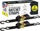 DC Cargo Mall 2 Quick n Easy Retractable Ratchet Straps - 2 Inch x 6 Ft - TightSecure Trailer Cargo Tie Downs for Boats, ATVs, Motorcycles - 4,000 lbs Break Strength.