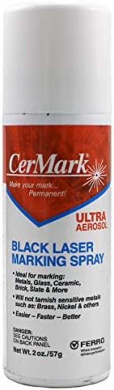 CerMark Ultra Laser Marking Aerosol, 2oz Can.