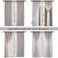 BONZER Dual Layers Grommet Top Mix and Match Blackout Curtains with White Sheer Voile for Living Room, Vintage Linen, 52x95 Inch, Set of 2 Panels.