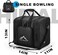Himal Outdoors Bowling Bag for Single Ball - Bowling Ball Tote Bowling Bag with Padded Ball Holder - Fits Bowling Shoes Up to Mens Size 14.