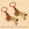 Kingzhuo 2 Pieces Wu Lou Key Chain Beautiful Gourd Keychain Lucky Keychain Set with Feng Shui Coins Solid Key Rings for Good Luck Prosperity Can Put a Lucky Note Inside (Opened from The Bottom.