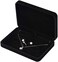 LETURE Large Velvet Jewelry Set Box, Big Necklace and Ring Earring Pendant Gift Box, Pearl/Chunky Necklace Jewelry Storage Case (Black.