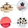 Framendino, 30 Pack Screw Back Rivets Metal Flat Head Stud Purse Feet Spike Purse Handbag Nail Head Stud Flat Buckle Button Cap Rivets.