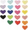 EZWOO Heart Shape Iron On Patches, Assorted Colors Cute Embroidered Iron On Applique Patches for Clothing Repair and Decoration, 20PCS.