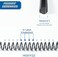 HOUYEE 100 Pack Plastic Spiral Binding Coils, 12mm(1/2",90 Sheet Capacity,4:1 Pitch (Black.