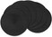AHHFSMEI Round Braided Placemats 15 Inch Round Table Mats for Dining Tables Polypropylene Woven Heat Resistant Place mats Set of 6 (Black.