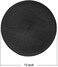 AHHFSMEI Round Braided Placemats 15 Inch Round Table Mats for Dining Tables Polypropylene Woven Heat Resistant Place mats Set of 6 (Black.