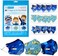 wovenx FDA Registered, 5 Ply, Kids Face Masks 15 Pack, With Adjustable Earloops, Individually Packaged, Disposable, (Boys Masks: Dinosaur, Fishes, Camouflage.
