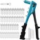 Libraton 4-in-1 Manual Riveter Set with Rivets 80 Pieces for 4 Types of HSS Rivets Drill Bits Rivets for Automotive, Iron Path, Furniture, Instrument.