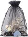 YQL Black Organza Bags,100PCS 5x7 Inch Gift Favor Bags Mesh Fruit Protection Bags Jewelry Pouches Sachet Bags Wedding Party.