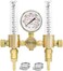 AWLOLWA Dual Output Argon/CO2 Flowmeter for TIG MIG Welder 60 SFCH - CGA 580 Inlet Connection and 5/8" - 18RH Outlet Fitting.