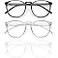 IBOANN Blue Light Blocking Glasses Women/Men, Round Fashion Retro Frame, Vintage Fake Eyeglasses with Clear Lens&hellip;.