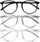 IBOANN Blue Light Blocking Glasses Women/Men, Round Fashion Retro Frame, Vintage Fake Eyeglasses with Clear Lens&hellip;.