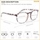IBOANN Blue Light Blocking Glasses Women/Men, Round Fashion Retro Frame, Vintage Fake Eyeglasses with Clear Lens.