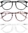 IBOANN Blue Light Blocking Glasses Women/Men, Round Fashion Retro Frame, Vintage Fake Eyeglasses with Clear Lens.