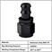 EVIL ENERGY 6AN Straight Push Lock Hose Fitting End Black 2PCS.