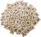 MANSHU 300PCS Wooden Scrabble Tiles, Scrabble Letters for Crafts, Making Alphabet Coasters and Scrabble Crossword Game.