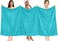 DAN RIVER 100% Cotton Bath Sheets &ndash; 550 GSM Ultra Super Soft Sheets &ndash; Jumbo Large Bath Towels for Bathroom, Home, Hotel, Spa, Beach, Pool, Gym &ndash; 40&rdquo;x80&rdquo; in Aqua, Set of 1.