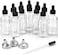 AOZITA 12 Pack, 2 oz Glass Eye Dropper Bottles w/ 3 Stainless Steel Funnels1 Long Pipette Dropper24 Labels - 60ml Clear Tincture Bottles for Essential Oils, Liquids - Leakproof Travel Essential Bottle