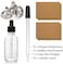 AOZITA 12 Pack, 2 oz Glass Eye Dropper Bottles w/ 3 Stainless Steel Funnels1 Long Pipette Dropper24 Labels - 60ml Clear Tincture Bottles for Essential Oils, Liquids - Leakproof Travel Essential Bottle