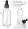 AOZITA 12 Pack, 2 oz Glass Eye Dropper Bottles w/ 3 Stainless Steel Funnels1 Long Pipette Dropper24 Labels - 60ml Clear Tincture Bottles for Essential Oils, Liquids - Leakproof Travel Essential Bottle