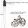 AOZITA 12 Pack, 2 oz Glass Eye Dropper Bottles w/ 3 Stainless Steel Funnels1 Long Pipette Dropper24 Labels - 60ml Clear Tincture Bottles for Essential Oils, Liquids - Leakproof Travel Essential Bottle
