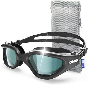 OMID Swim Goggles, P2 Polarized 【PatentUpgrade】 Anti-Fog Anti-UV No Leakage Swimming Goggles for Adult Men Women Youth.