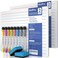 Nicpro Dry Erase Lap Board 9 x 12 inches 2 Pack Ruled Kid Double Sided BlankLined Small Lapboard with 8 Pens, 2 Eraser, Learning Mini Whiteboard Portable for Student and Classroom Use.