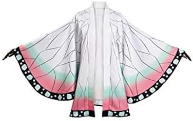 Haydory Women Kochou Shinobu/Agatsuma Zenitsu/Rengoku Kyoujurou Cloak Cosplay Costume Kimono Cape Robe Halloween Suit Adult.