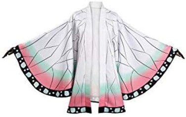 Haydory Women Kochou Shinobu/Agatsuma Zenitsu/Rengoku Kyoujurou Cloak Cosplay Costume Kimono Cape Robe Halloween Suit Adult.