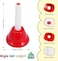 TantivyBo Hand Bells, 8 Note Musical Handbells Set with 10 Songbook Musical Toy Percussion Instrument for Toddlers Children Kids for Children's Day Family Activity School and Church (Classic Edition.