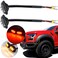 Boigoo Fender Flare Light Compatible with Ford F150 Raptor F150 LTD F250 F350, Trucks/Pickup Side Marker Lights - Red Lights Smoked Lens 12LED Super Bright.