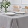 maxmill Jacquard Square Tablecloth Stain Resistant Spillproof Wrinkle Free Washable Soft Table Cloth, Decorative Fabric Table Cover for Dining Room, Indoor and Outdoor Use, 52 x 52 Inch, Light Grey.