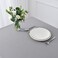 maxmill Jacquard Square Tablecloth Stain Resistant Spillproof Wrinkle Free Washable Soft Table Cloth, Decorative Fabric Table Cover for Dining Room, Indoor and Outdoor Use, 52 x 52 Inch, Light Grey.
