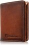 ID Stronghold Waltlet - RFID Blocking Bifold Wallet for Men with Magnetic Clasp - Brown.