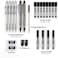 Nicpro 6 PCS Art Mechanical Pencils Set with Case, Drafting Pencil 0. 30. 50. 70. 9 mm and 2mm Lead Holder (4B 2B HB 2HFor Art Writing, Sketching Drawing,With Lead Refills Erasers Sharpener.