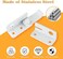 Alise Flip Latch Gate Latches Slide Bolt Latch Safety Door Lock Catch for Barn Cabinet Pet Cage Garden Bathroom Garage Window Sliding Door,Stainless Steel White Finish MS3006R-W.