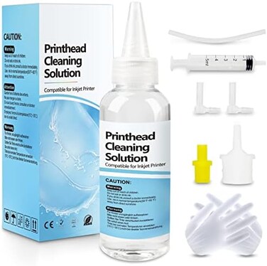 Wawocs Printhead Cleaning Kit Work for Epson HP Canon Brother Inkjet Printer Head Cleaning Kit, Printhead Cleaner Kit, Printer Cleaning Solution, Printer Nozzle Liquid, Printer Cleaner for Cleaning Pr